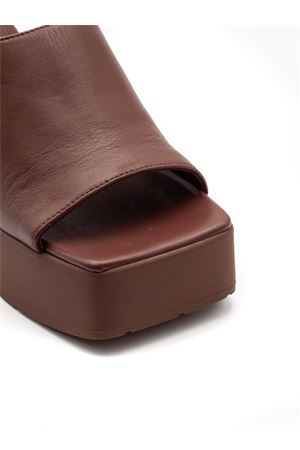 Sandalo Zeppa in pelle liscia color ebano VIC MATIE' | 1K5454DK10C070338.